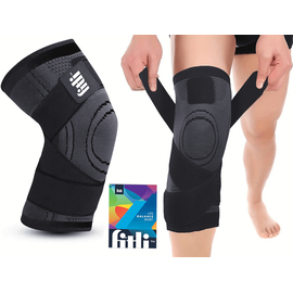 Genuchiera elastica, orteza cu stabilizare, sustinere pentru genuchi cu compresie rotula,marimea L - - Roveli