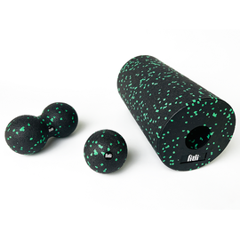 Set accesorii pentru masaj cu rola si mingii, Fitli, Verde - - Roveli