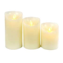 Lumanari decorative din parafina cu efect de flacara reala cu led : Set - 3 buc, Set (tm): 3 buc - - Roveli