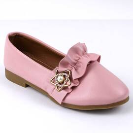 Balerini de copii, moi si confortabili, cu talpa joasa HY-6-PINK, Culoare (12): Roz, Marime (12): 33 - - Roveli