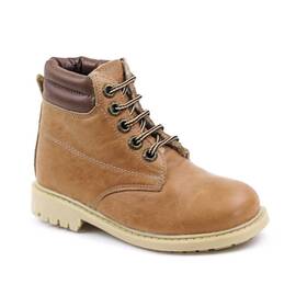 Bocanci imblaniti pentru copii , din piele naturala  2348-MARO/BEJ, Culoare (12): Crem, Marime (12): 30 - - Roveli