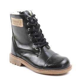 Bocanci  imblaniti , pentru copii , din piele naturala 3187-KAKI, Culoare (12): Kaki, Marime (12): 32 - - Roveli