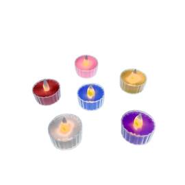 Lumanari decorative led, multicolore, cutie cu 24 bucati : Model - ondulat, Model (tm): ondulat - - Roveli