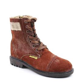 Bocanci  imblaniti , pentru copii , din piele naturala 3187-MARO/ROSCAT, Culoare (12): Maro, Marime (12): 34 - - Roveli