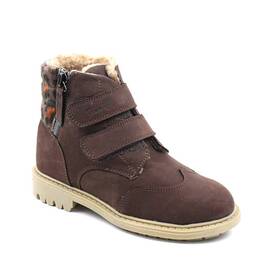 Ghete imblanite pentru copii , din piele naturala intoarsa 3190-MARO, Culoare (12): Maro, Marime (12): 31 - - Roveli