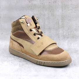 ​Ghete sport, de dama , captusite, din piele naturala , cu talpa cusuta 7069-MARO/BEJ, Culoare (12): Bej, Maro, Marime (12): 39 - - Roveli