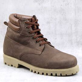 ​Bocanci imblaniti , unisex , din piele naturala 2348-MARO10, Culoare (12): Maro, Marime (12): 38 - - Roveli