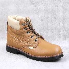 ​Bocanci captusiti , unisex , din piele naturala 2348-COGNAC, Culoare (12): Camel, Marime (12): 38 - - Roveli