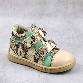 Ghete sport pentru copii ,  din piele naturala 3237-MULTICOLOR/BEJ, Culoare (12): Bej, Multicolor, Marime (12): 23 - - Roveli