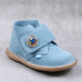Ghete usoare , pentru copii , din piele naturala intoarsa , PRIMII PASI 3123-BLEU5, Culoare (12): Bleu, Marime (12): 23 - - Roveli