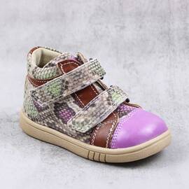 Ghete sport pentru copii , din piele naturala 3237-MULTICOLOR1, Marime (12): 21 - - Roveli