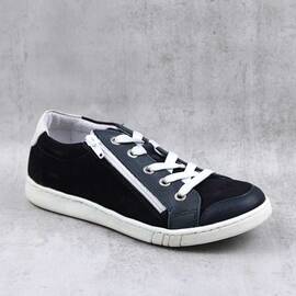 ​Pantofi casual de dama , din piele naturala  , cu talpa cusuta 1864-BLEUMARIN, Culoare (12): Bleumarin, Marime (12): 37** - - Roveli