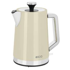 Fierbator electric ECG RK 1766 Vintage Vanilla, 2200 W, 1.7 litri, otel inoxidabil, crem - - Roveli