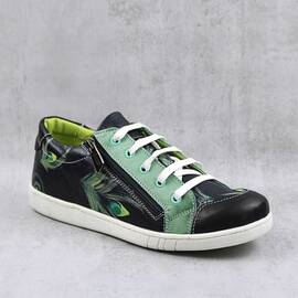 ​Pantofi casual de dama , din piele naturala  , cu talpa cusuta 1864-NEGRU/P, Culoare (12): Negru, Verde, Marime (12): 39** - - Roveli