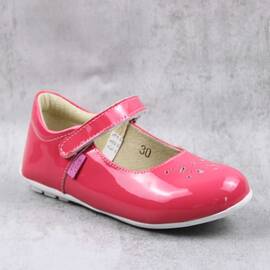 Balerini usori , de copii  , din piele naturala 1862-ROZ2, Culoare (12): Roz, Marime (12): 34 - - Roveli