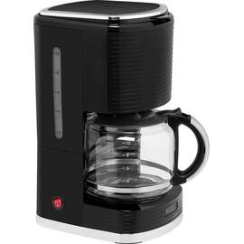 Cafetiera ECG KP 2150 Stripe, 980 W, 1.5 litri, preparare pana la 10 cesti de cafea odata, sistem drip-stop, negru - - Roveli