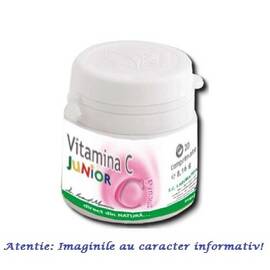 Vitamina C Junior cu Aroma de Zmeura 20 comprimate Pro Natura - - Roveli