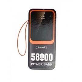 Baterie externa cu afisaj LED, 58000mAh , USB C si  Lightning : Culoare - negru, Culoare (tm): negru - - Roveli