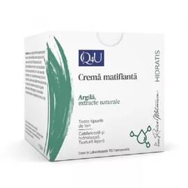 Crema Matifianta cu Argila Hidratis Q4U 50 ml Tis Farmaceutic - - Roveli