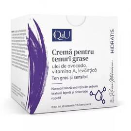 Crema Pentru Ten Gras Hidratis Q4U 50 ml Tis Farmaceutic - - Roveli