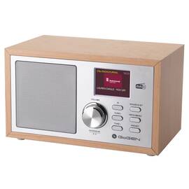 Radio GoGEN DAB 620 BTCS, 5W, DAB+/FM, Bluetooth, LCD color, ceas cu alarma, argintiu/maro - - Roveli