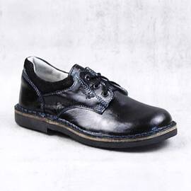 Pantofi unisex , pentru copii , din piele naturala 3008-NEGRU, Culoare (12): Negru, Marime (12): 35 - - Roveli