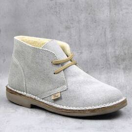 Ghete imblanite de dama , din piele naturala cu talpa cusuta 3226-GRI, Culoare (12): Gri, Marime (12): 36 - - Roveli