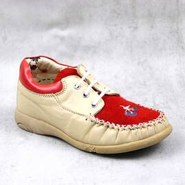 Pantofi usori pentru copii , din piele naturala  3149-BEJ/ROSU, Culoare (12): Bej, Rosu, Marime (12): 24 - - Roveli