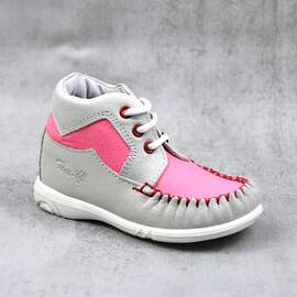 Ghete usoare pentru copii , din piele naturala  2908-ALB/ROZ, Culoare (12): Alb, Roz, Marime (12): 22 - - Roveli