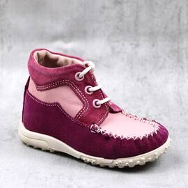 Ghete usoare pentru copii , din piele naturala  2908-ALB/ROZ/X, Marime (12): 24 - - Roveli