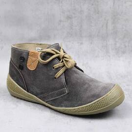 Ghete usoare " BAREFOOT " , pentru copii , din piele naturala 3236-GRI/X, Culoare (12): Gri, Marime (12): 33 - - Roveli