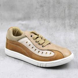 Pantofi sport pentru copii , din piele naturala 3229-MULTICOLOR1, Culoare (12): Bej, Marime (12): 34 - - Roveli