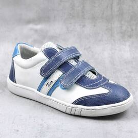 Pantofi sport pentru copii , din piele naturala 3229-BLEU/BLEU, Culoare (12): Alb, Bleu, Marime (12): 30 - - Roveli