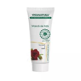 Masca de Fata cu Trandafir si Argila 75 ml VivaNatura - - Roveli
