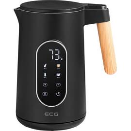 Fierbator electric ECG RK 1799 Smart Black, 1.7 litri, 2200 W, pereti dubli, panou tactil, functii presetate, negru - - Roveli
