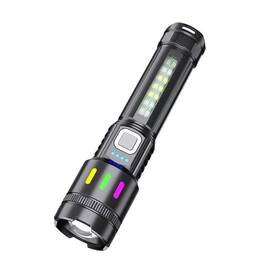 Lanterna LED cu zoom, afisaj digital, reincarcabila, 1000 lm : Set - 1 buc, Set (tm): 1 buc - - Roveli