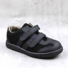 Pantofi sport , pentru copii , din piele naturala  3229-NEGRU10, Culoare (12): Negru, Marime (12): 27 - - Roveli
