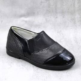 Pantofi usori pentru copii , din piele naturala 3231-NEGRU, Culoare (12): Negru, Marime (12): 30 - - Roveli