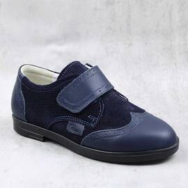 Pantofi stil Oxford , pentru copii , din piele naturala 3228-BLEUMARIN1, Culoare (12): Bleumarin, Marime (12): 31 - - Roveli
