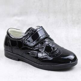 Pantofi stil Oxford , pentru copii , din piele naturala 3227/3228-NEGRU, Culoare (12): Negru, Marime (12): 34 - - Roveli