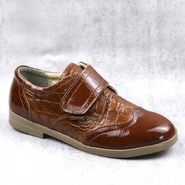 ​Pantofi stil Oxford , de dama , din piele naturala 3228-MARO/ROSCAT, Marime (12): 39 - - Roveli