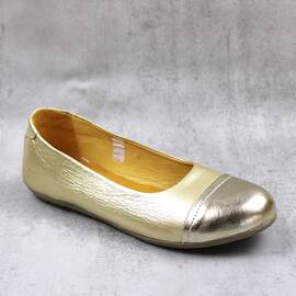 Balerini usori , din piele naturala  , pentru copii 3221-AURIU7/X, Culoare (12): Auriu, Marime (12): 35 - - Roveli