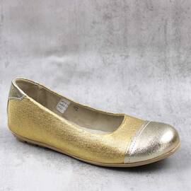 Balerini usori , din piele naturala  , pentru copii 3221-AURIU/D, Culoare (12): Auriu, Marime (12): 32 - - Roveli