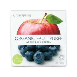 Piure Mere Afine Bio 2x100 g Clearspring - - Roveli