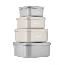 Set 4 cutii pentru pranz, Kitty Cat Grey, Kikka Boo - - Roveli