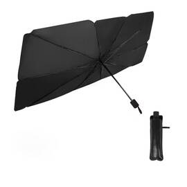 Parasolar Auto Pliabil, in forma de umbrela, rezistent UV : Culoare - negru, Culoare (tm): negru - - Roveli