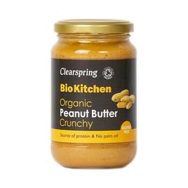 Unt de Arahide Crocant Bio 350 g Clearspring - - Roveli