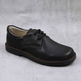 Pantofi unisex , pentru copii , din piele naturala 853-MARO/100, Marime (12): 32 - - Roveli