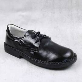 Pantofi unisex , pentru copii , din piele naturala 853-NEGRU/L, Culoare (12): Negru, Marime (12): 32 - - Roveli