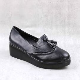Pantofi de dama , cu platforma , usori si comozi , decorati cu ciucuri  LDY-W36-BLACK, Culoare (12): Negru, Marime (12): 39** - - Roveli